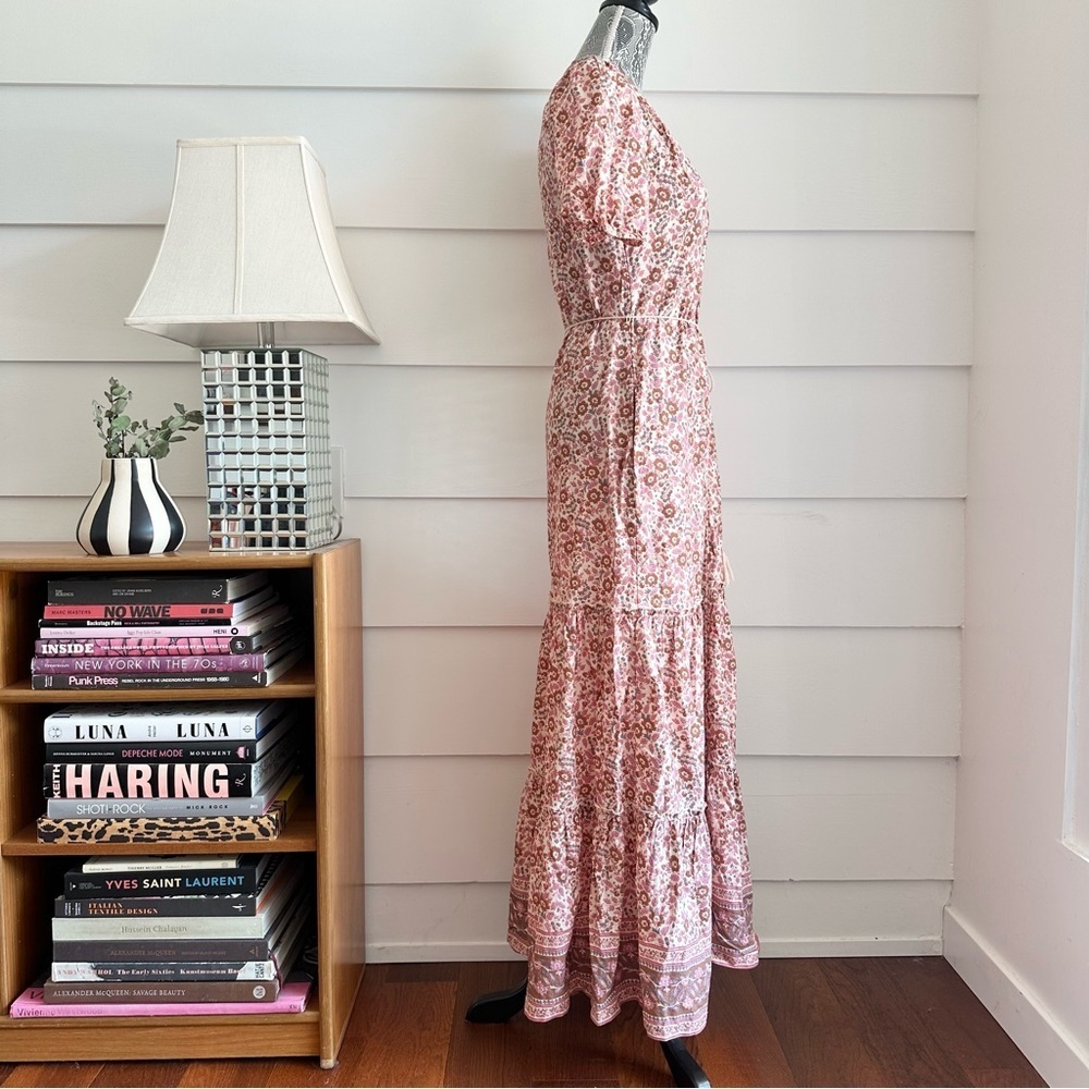 Faherty Orinda Maxi Dress in Earth Block Floral Print size XS - Picture 4 of 8